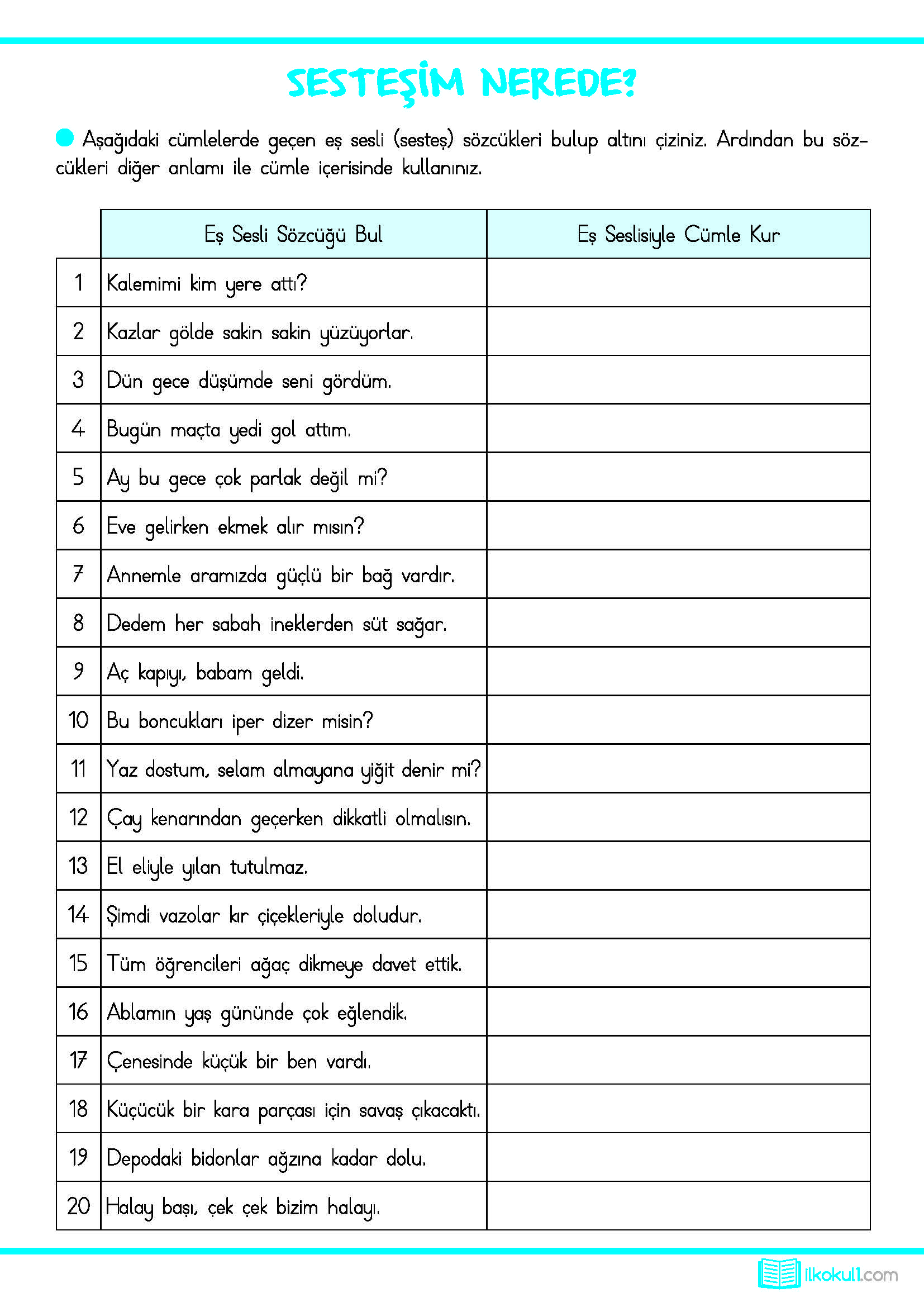 3 Sinif Gunluk Odevler 2 Donem 2 Hafta Sinif Ogretmenleri