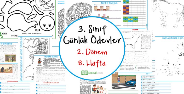3. Sınıf Günlük Ödevler 2. Dönem 8. Hafta