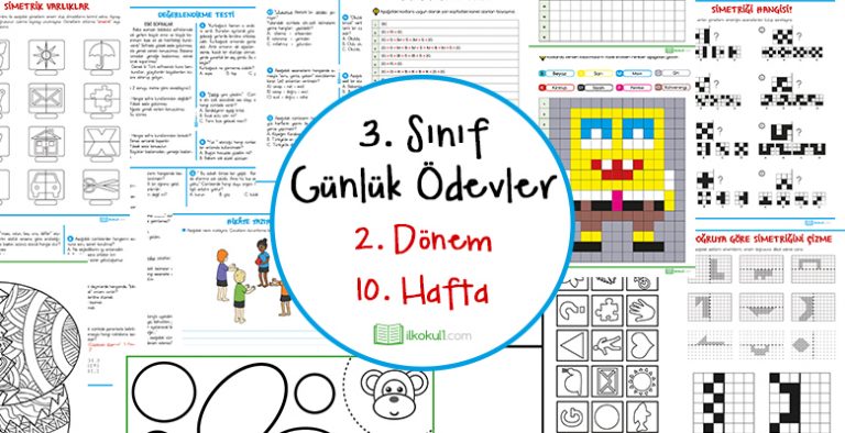 2018-2019 3. Sınıf Günlük Ödevler 2. Dönem 10. Hafta