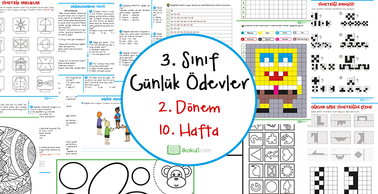 2018-2019 3. Sınıf Günlük Ödevler 2. Dönem 10. Hafta