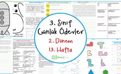 2018-2019 3. Sınıf Günlük Ödevler 2. Dönem 13. Hafta