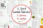 2018-2019 2. Sınıf Günlük Ödevler 2. Dönem 10. Hafta