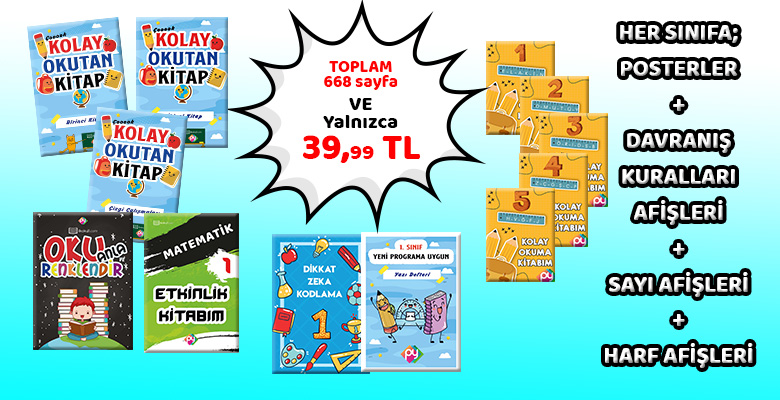 Setlerimiz Satışa Sunuldu! İşte 1. Sınıf Setimiz “Çok Kolay Okutan Set”