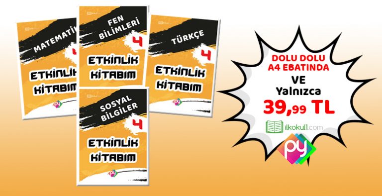 İşte “4. Sınıf Etkinlik Kitabım” Setlerimiz