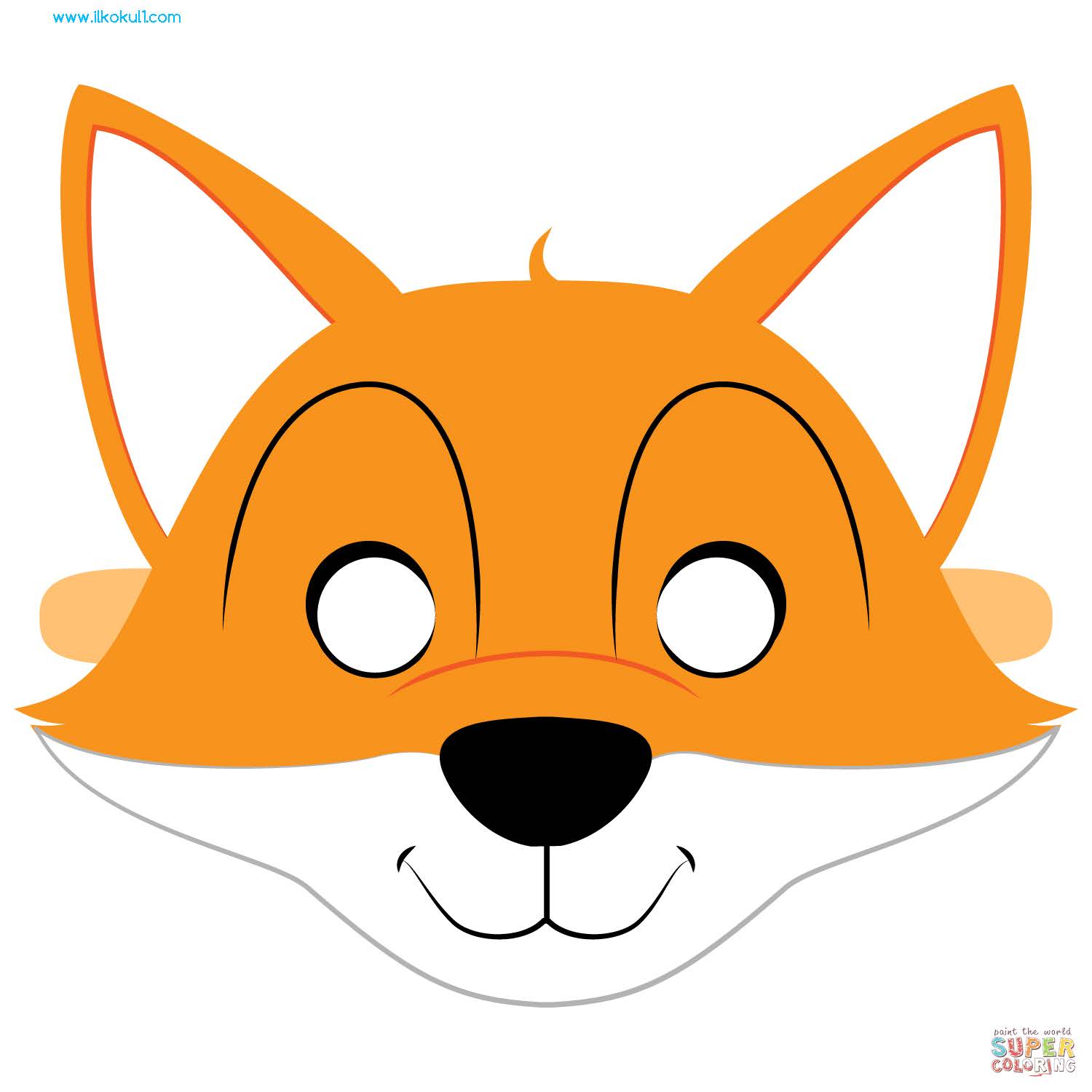 Hayvan Maskesi Boyama Sayfası Ilosofia