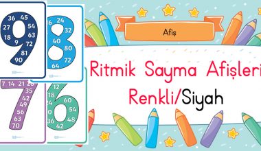 Ritmik Sayma Afişleri (Tüm Rakamlar İçin)