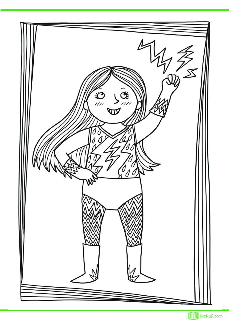 Süper Kahraman Detaylı Boyama Sayfaları