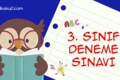 3. Sınıf 1. Dönem Kazanım Değerlendirme Sınavı