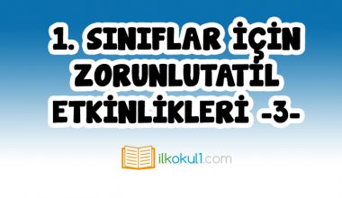 1. Sınıf Zorunlu Tatil Etkinlikleri -3. Paket-