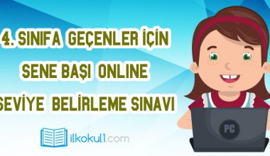 4. Sınıfa Geçenler İçin Sene Başı Seviye Belirleme Sınavı