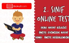 2. Sınıf Hayat Bilgisi -EVİMİZDE HAYAT-  Online Test