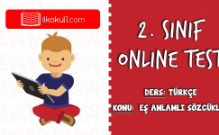 2. Sınıf Türkçe -EŞ ANLAMLI SÖZCÜKLER 1- Online Test