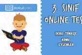 3. Sınıf Türkçe -EYLEMLER- Online Test