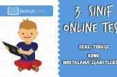 3. Sınıf Türkçe -NOKTALAMA İŞARETLERİ 2- Online Test