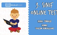 3. Sınıf Türkçe -YAZIM KURALLARI- Online Test