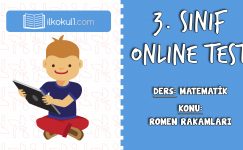 3. Sınıf Matematik -ROMEN RAKAMLARI- Online Test