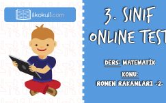 3. Sınıf Matematik -ROMEN RAKAMLARI 2- Online Test