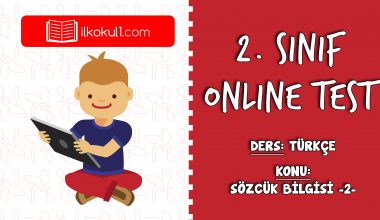 2. Sınıf Türkçe -SÖZCÜK BİLGİSİ 2- Online Test