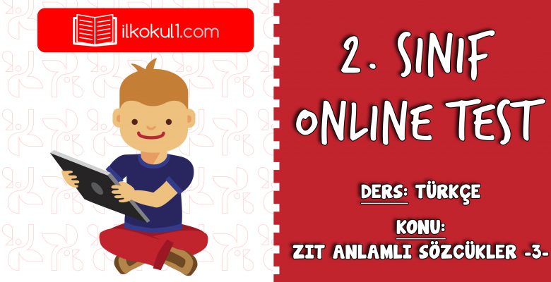 2. Sınıf Türkçe -ZIT ANLAMLI SÖZCÜKLER 3- Online Test