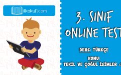 3. Sınıf Türkçe -TEKİL VE ÇOĞUL İSİMLER 2- Online Test