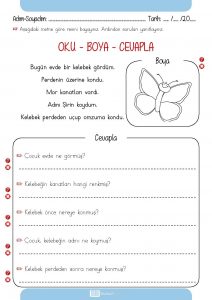 1. sınıf okuma anlama