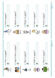 1. sınıf kısa soru cevap