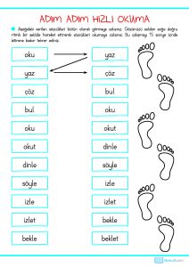 1. sınıf hızlı okuma