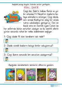 1. sınıf okuma anlama