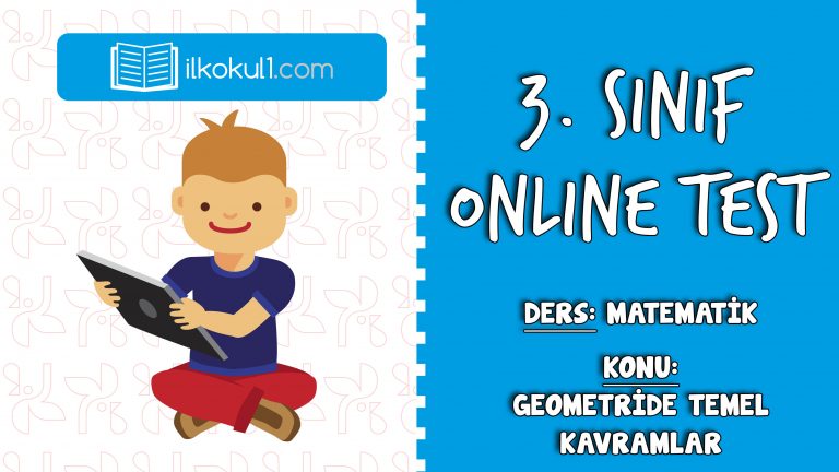 3. Sınıf Matematik -GEOMETRİDE TEMEL KAVRAMLAR- Online Test