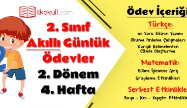 2. Sınıf Günlük Ödevler 2. Dönem 4. Hafta