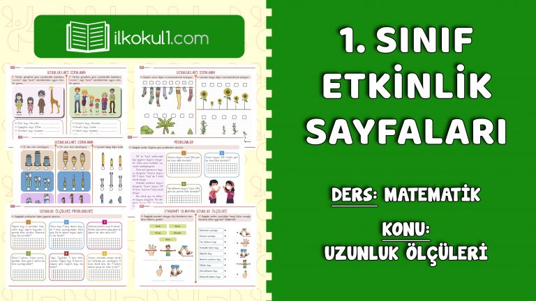 1. Sınıf Uzunlukları Ölçme Etkinlik Sayfaları
