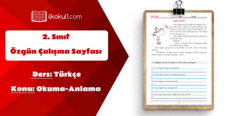 2. Sınıf Okuma Anlama Çalışması
