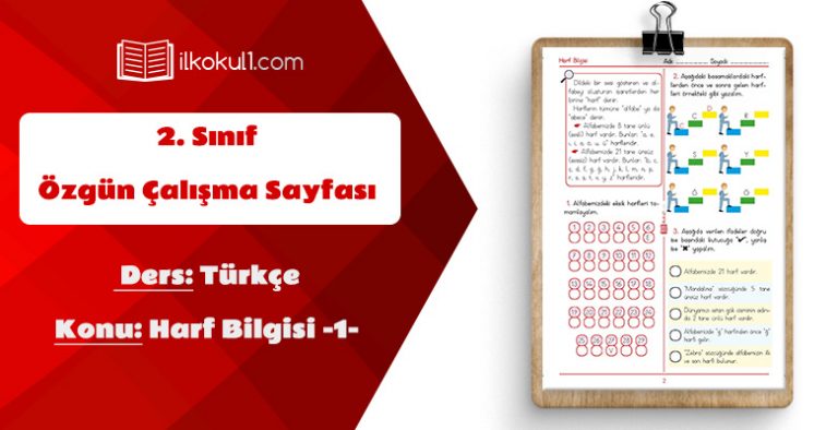 2. Sınıf Harf Bilgisi Çalışma Sayfası 2. Sınıf Harf Bilgisi Çalışma Sayfası