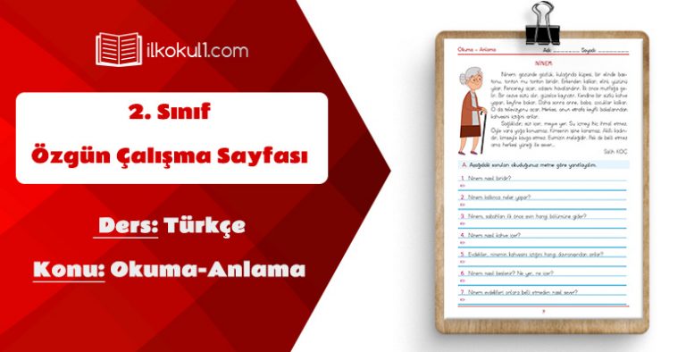 2. Sınıf Okuma Anlama Çalışması