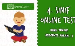 4. SINIF TÜRKÇE SÖZCÜKTE ANLAM – 1
