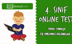 4. SINIF TÜRKÇE EŞ ANLAMLI KELİMELER – 1
