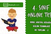 4. SINIF SOSYAL BİLGİLER BİLİM TEKNOLOJİ VE TOPLUM – 2