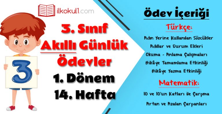3. Sınıf Günlük Ödevler 1. Dönem 14. Hafta 3. Sınıf Günlük Ödevler 1. Dönem 14. Hafta