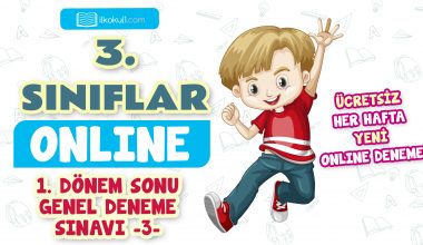 3. Sınıflar 1. Dönem Sonu Genel Deneme Sınavı -3-