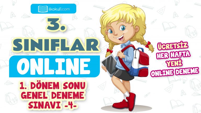 3. Sınıflar 1. Dönem Sonu Genel Deneme Sınavı -4- 3. Sınıflar 1. Dönem Sonu Genel Deneme Sınavı -4-
