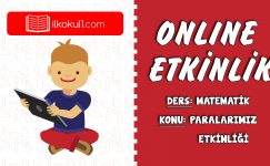 2. SINIF MATEMATİK PARALARIMIZ ETKİNLİĞİ