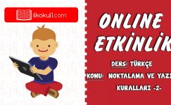 2. SINIF NOKTALAMA VE YAZIM KURALLARI ETKİNLİĞİ -2-