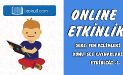 3. SINIF FEN BİLİMLERİ SES KAYNAKLARI ETKİNLİĞİ -1-
