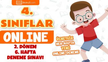 4. Sınıf 2.Dönem 6.Hafta Deneme Sınavı