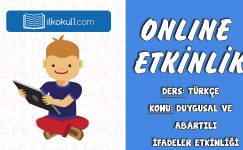 3. SINIF TÜRKÇE DUYGUSAL VE ABARTILI İFADELER ETKİNLİĞİ