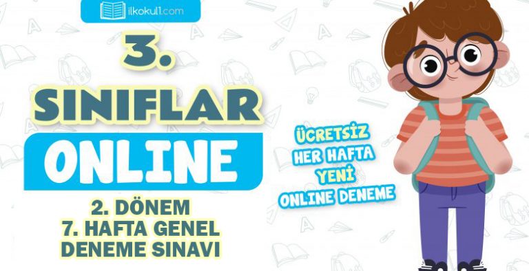 3. Sınıf 2.Dönem 7.Hafta Deneme Sınavı
