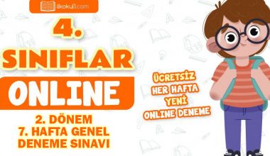 4. Sınıf 2.Dönem 7. Hafta Deneme Sınavı