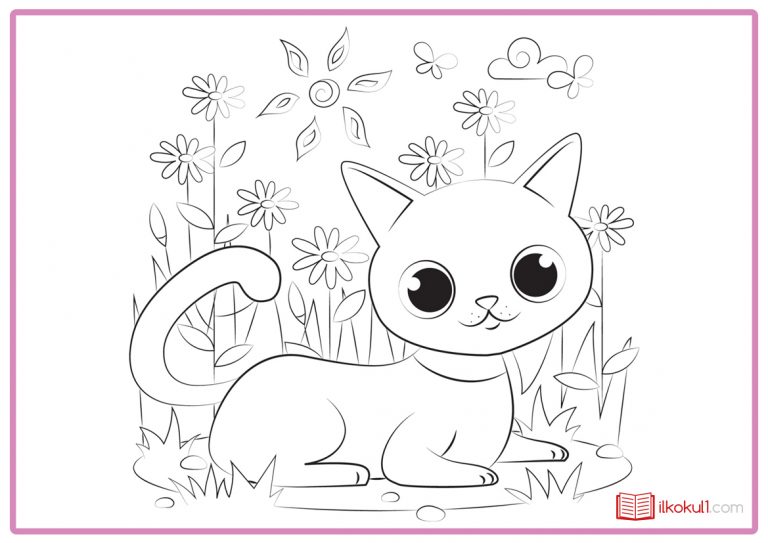 KEDİ BOYAMA SAYFALARI