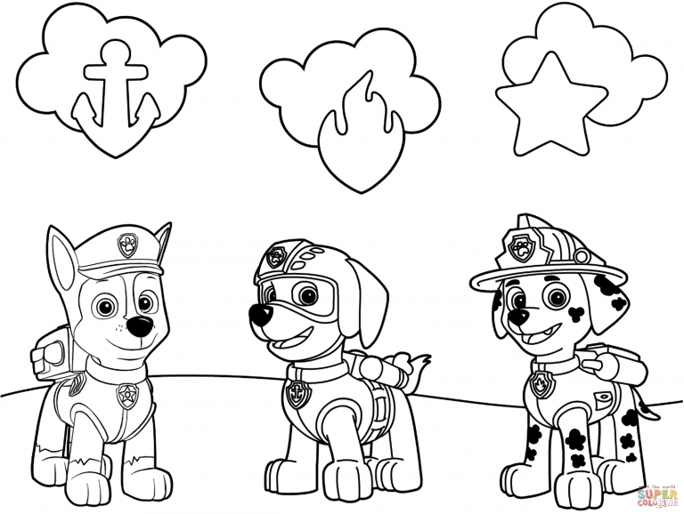 Paw Patrol Boyama Sayfaları