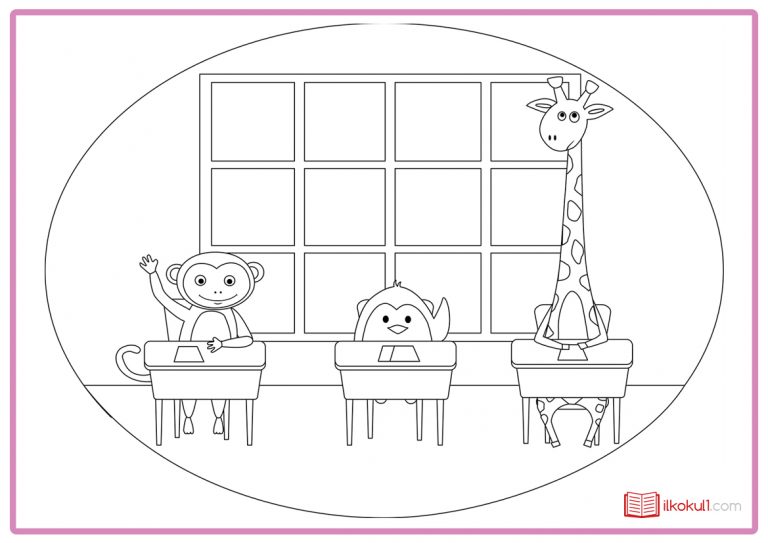 ZÜRAFA BOYAMA SAYFALARI